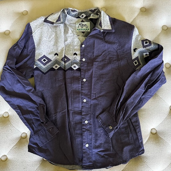 Western Roper Border Pearl Snap - Picture 6 of 6